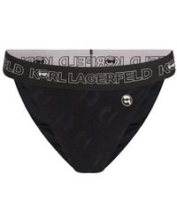 Karl Lagerfeld - Ikonik 2.0 Logo-appliqué Bikini Bottoms - Lyst