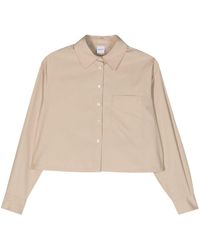Aspesi - Cropped Cotton Shirt - Lyst