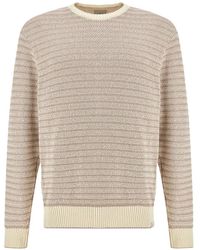 Paul & Shark - Bouclé Striped Crew-Neck Sweater - Lyst