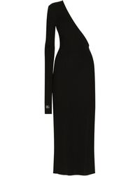 Dolce & Gabbana - Asymmetrische Midi-jurk Met Afneembare Mouw - Lyst