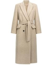 Brunello Cucinelli - Double-Breasted Coat - Lyst