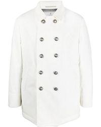 Brunello Cucinelli - Double-breasted Corduroy Coat - Lyst