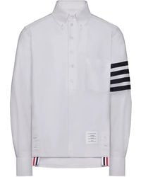 Thom Browne - 4-Bar Oxford Polo Shirt - Lyst