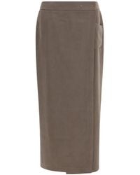 Giorgio Armani - Wrap Patch-Pocket Maxi Skirt - Lyst