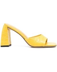 BY FAR - Michele Crocodile-embossed Leather Sandals - Lyst