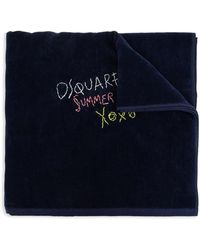 DSquared² - Badetuch Mit Logo-Stickerei - Lyst
