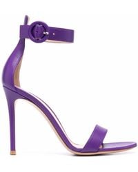 Gianvito Rossi - Strappy 110mm Leather Sandals - Lyst