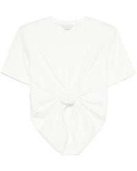 Magda Butrym - T-Shirt À Détail Noué - Lyst