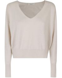 Roberto Collina - V-Neck Long-Sleeve Sweater - Lyst