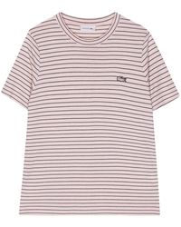 Lacoste - Embroidered-logo T-shirt - Lyst