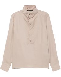 Low Brand - High-Neck Long-Sleeve Shirt - Lyst