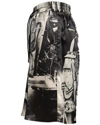 SHT - Graphic-Print Drawstring Track Shorts - Lyst
