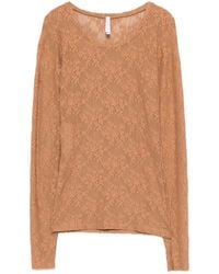 Imperial - Lace Long-Sleeve Top - Lyst