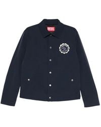DIESEL - Veste Boutonnée À Patch Logo - Lyst