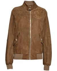 Blusotto - Suede Zip-Up Jacket - Lyst