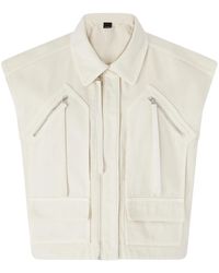 Pinko - Structured Casual Vest With High Collar - Lyst