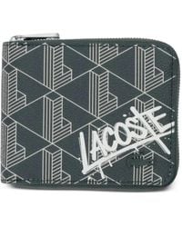 Lacoste - Monogram-Print Logo-Print Wallet - Lyst