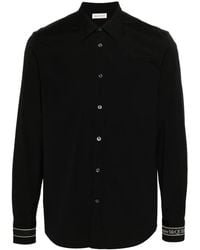 McQueen - Logo-tape Shirt - Men's - Spandex/elastane/polyester/cotton - Lyst