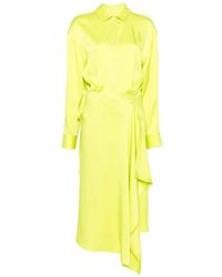 MSGM - Groene Midi-Jurk - Lyst