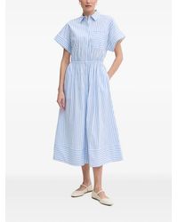 Joop! - Donika Striped Elasticated-Waist Shirt Midi Dress - Lyst