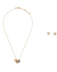 Tory Burch - Icon Crystal Pavé Necklace And Earrings Gift Set - Lyst