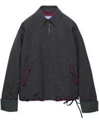 Prada - Bonded Devoré Hoopsack Blouse - Lyst