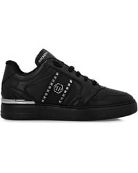 Philipp Plein - Stud-Embellished Leather Sneakers - Lyst