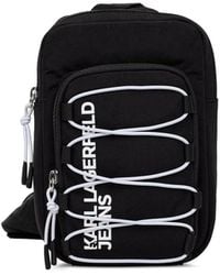 KARL LAGERFELD - Logo-Print Bungee-Cord Belt Bag - Lyst