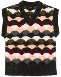 Alanui - Gebreide Top Met Chevron-Streep - Lyst