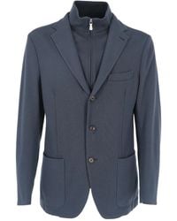 Eleventy - Zip Buttons Blazer - Lyst
