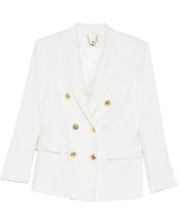 Elisabetta Franchi - Double-Breasted Blazer - Lyst