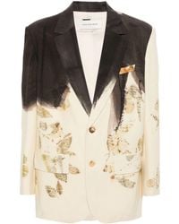 Feng Chen Wang - Natural-dyed Single-breasted Blazer - Lyst