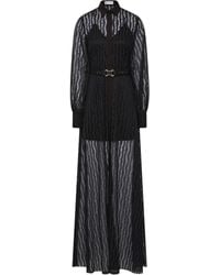 Rebecca Vallance - Seraphina Wave-Pattern Belted Maxi Dress - Lyst