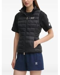 EA7 - Gilet Trapuntato Con Cappuccio - Lyst