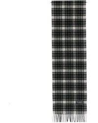 Marc O' Polo Check-Pattern Fringed Scarf in White for Men | Lyst