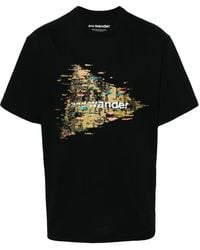 and wander - Logo-Print Jersey T-Shirt - Lyst
