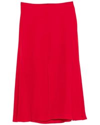 Valentino Garavani - Front-Slit Midi Skirt - Lyst