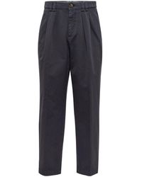 Brunello Cucinelli - Pantalon en coton à design plissé - Lyst
