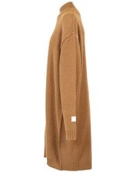 MM6 by Maison Margiela - Roll-Neck Knitted Dress - Lyst