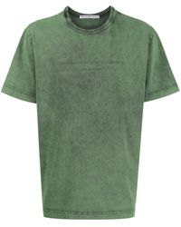 Alexander Wang - Katoenen T-shirt Met Acid Wassing En Logo-reliëf - Lyst