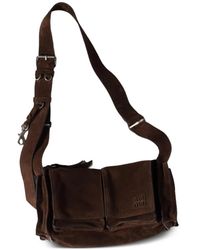 Miu Miu - Utilitaire Suede Shoulder Bag - Lyst