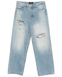 NAHMIAS - Ripped Beaded Jeans - Lyst