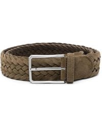 Canali - Braided Suede Belt - Lyst
