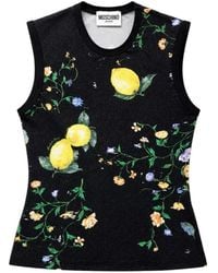 Moschino - Lemon-Print Floral-Pattern Top - Lyst