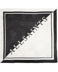 AllSaints - Script Logo-Print Scarf - Lyst