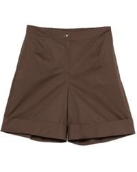Marina Rinaldi - Pleated Tailored Shorts - Lyst