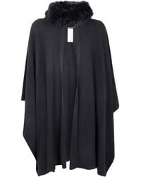 Ralph Lauren - Jas Met Cape En Afwerking Van Imitatiebont - Lyst