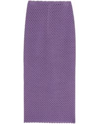 Dolce & Gabbana - Crochet-Knit Midi Skirt - Lyst
