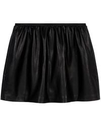 Maje - Short Leather Skirt - Lyst