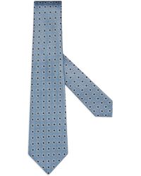 ZEGNA - Zijden Stropdas Met Geometrisch Patroon - Lyst